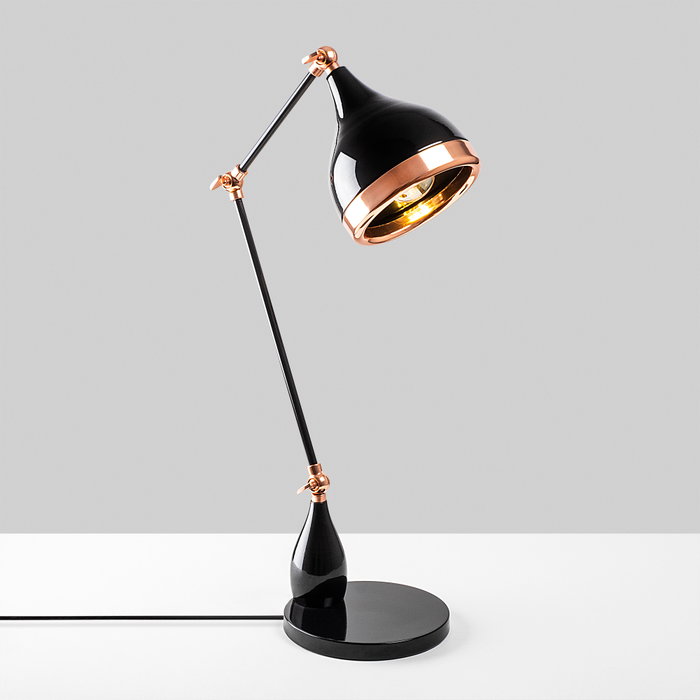 Opviq Lámpara de mesa Yıldo - 7015 Negro y Cobre